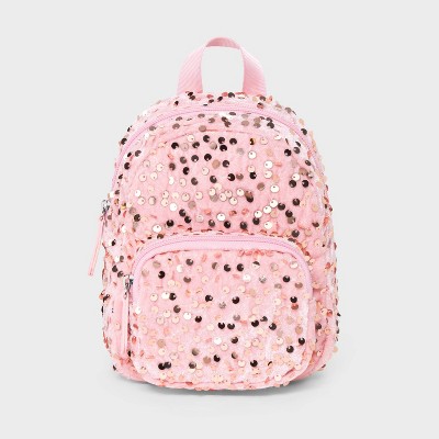 Girls' Mini Sequin Velvet Backpack - Cat & Jack™ Pink