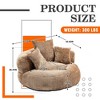 MOONMISS Chenille High-Density Foam Soft Bean bag Chair with 3 Pillows and Wide Backrest - 3 of 4