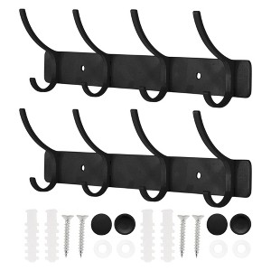 Unique Bargains Wall Mount Coat Rack with Hooks Used for Hanging Hat Towel Bathrooms - 1 of 4