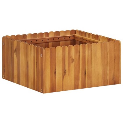 VidaXL Garden Raised Bed 19.6 inches x19.6 inches x9.8 inches  Solid Acacia Wood