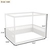 AZL1 Life Concept Beds Full Size Canopy Bed Frame with Safety Rails Four Poster Design Floor Bed for Kids Boys Girls, White, 76.97"*56.89"*58.27" - 3 of 4