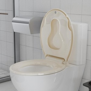 Toilet Seat Round,/Elongated Toilet Lid Soft-Slow Close, Heavy Duty Toilet Seat, Easy to Install, Universal Fit - 1 of 4