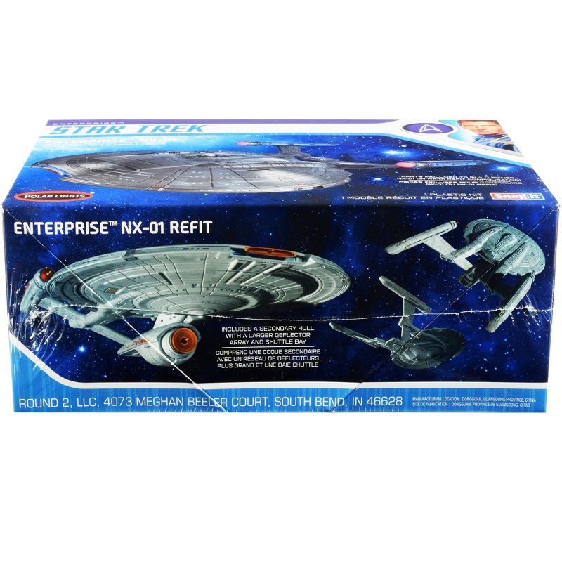 Skill 2 Snap Model Kit Enterprise NX-01 Starship "Star Trek: Enterprise" (2001-2005) TV 1/1000 Scale Model by Polar Lights, 2 of 5