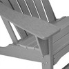 Edyo Living HDPE Plastic Resin Heavy Duty Durable All Weather Outdoor Patio Lawn Adirondack Chair Furniture with Comfortable Contoured Seat, Gray - 4 of 4