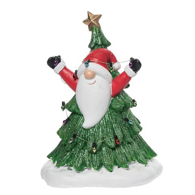 Transpac Resin 8.25 In. Multicolored Christmas Gnome Decorating Tree ...