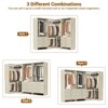 Aheaplus Set of 3 Freestanding Corner Closet System, 81'' Space-saving Closet Organizer with Drawers and Hanging Rods - 4 of 4
