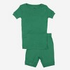 Leveret Matching Family Pajamas – Solid Green – 100% Cotton – Customizable for Personalization - 2 of 4