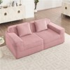 RISOKEYS Modular 2-Seat Loveseat Boneless Sofa - Cloud Sectional Couch with Deep Seat, 2-Seat Sofa Couch with Throw Pillows, Corduroy Fabric - 2 of 4