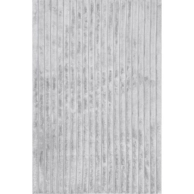 Nuloom Kai Cozy Plush Stripe Faux Rabbit Pet Friendly Premium Machine Washable Area Rug