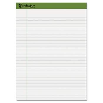 Ampad Earthwise Recycled Writing Pad 8 1/2 x 11 3/4 White 40 Sheets 4/Pack 40102