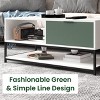 HOMLUX Modern Coffee Table Living Room Furniture with Open Shelves & Storage Drawer,White&Green - 4 of 4