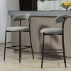 CAVINAS  26'' Counter Height Bar Stools, Teddy Fabric Upholstered Armless Chair with Soft Upholstery and High-Density Foam - 4 of 4