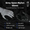 Grey Span-Nylon Glove - Black NITRILE Foam Palm coated (4 sizes), 5ea - 2 of 4