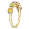 EVERLY JEWELRY | Multiple-color option in Silver Eternity Ring with Multiple color gemstone Options. - 2 of 4