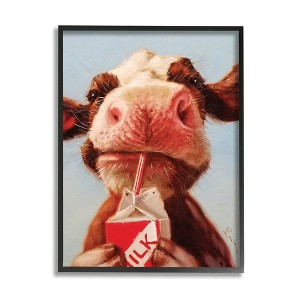Stupell Industries Baby Cow Milk Box Carton Farm Portrait - 1 of 4