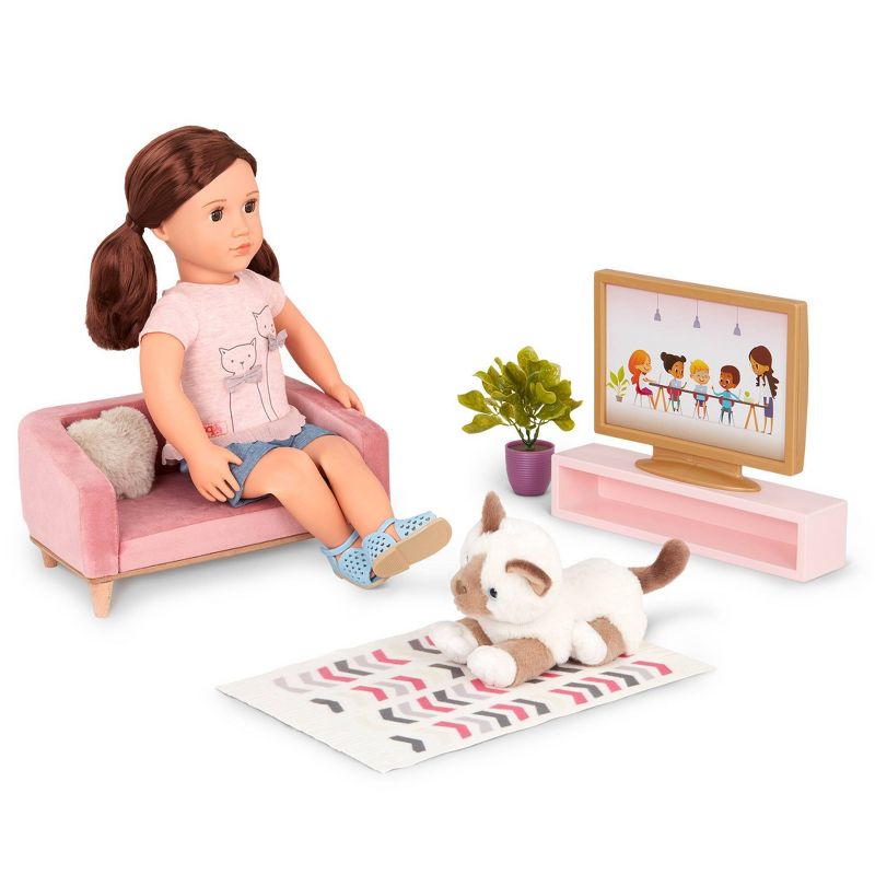 Our Generation Lovely Living Room Furniture Accessory Set for 18&#34; Dolls, 4 of 8