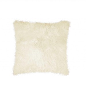 HomeRoots 18" Natural Sheepskin Throw Pillow - 1 of 4