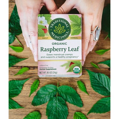 Traditional Medicinals Organic Raspberry Leaf Herbal Tea - 16ct