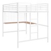 Sapphtopaz Loft Bed with Desk,Space-Saving Bed Frame with Guardrail & Ladder,Metal Bed with Decoratable Grid for Teens&Adult - 4 of 4