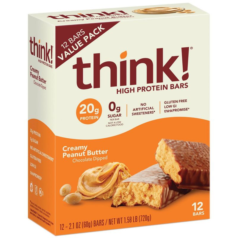 think! High Protein Creamy Peanut Butter Bars, 3 of 14
