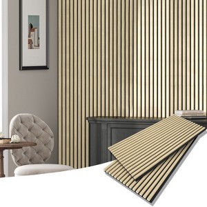 2 pcs 23.6 " x 47.2" Sound-Absorbing And Soundproof Panels, With Density Board Wrapped In Wood Veneer - 1 of 4