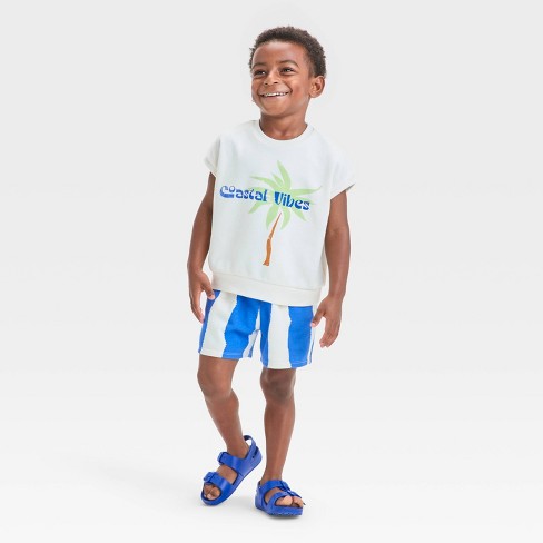 Grayson Mini Toddler Boys' Coastal Vibes Short Sleeve Top + Shorts Set ...