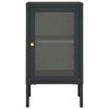 vidaXL Sideboard Anthracite 15 in.x13.8 in.x27.6 in. Steel and Glass - 3 of 4