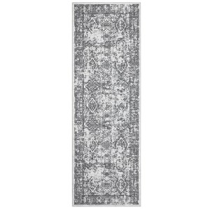 Vintage Floral Area Rug Non Slip Floor Cover Ultra Thin Soft Retro Carpet Foldable Low Pile Distressed Throw Rug for Dining Room Living Room Kitchen - 1 of 4