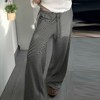 Coolmee Women's Comfy Lounge Pants Pajama Loose Casual Drawstring Striped Print Stretch Wide Leg Pants - 2 of 4