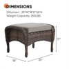 Gymojoy 2 Pieces Assembled Outdoor Patio Ottoman with Removable Cushions - 2 of 4