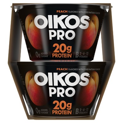 Oikos Pro Peach Yogurt Cups - 20g Protein 5.3oz/4ct