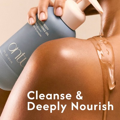 Ontu Hydrating Body Wash Cleansing Oil with Triple-Oil Complex - 14 fl oz: Vanilla Scent, Normal Skin, Pump Bottle