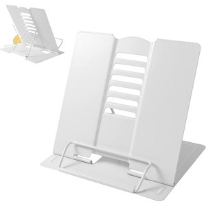 Metal Book Stand Adjustable Book Holder for Reading, Sturdy & Durable for Cookbooks, Textbooks, Magazines on Counter - 1 of 4