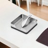 Kamenstein Horizontal Stainless Steel Napkin Holder with Leaf Arm, 7", Silver - 3 of 4