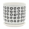 Sagebrook Home 6" Wide 2pc Aztec Planters with Saucer Black: Ceramic Outdoor Herb & 6inch Pot Set - 4 of 4