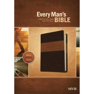 Every Man's Bible-NIV-Deluxe Heritage - (Leather Bound)