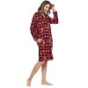 Casual Nights Women's Printed Fleece Snap-Front Lounger House Dress - 2 of 4