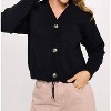 Women's Thick Knit Long Sleeve Cardigan with Buttons - reneec. - 4 of 4