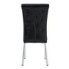 DOMETOUR Dining Chair Set of 2 Retro Faux Alligator Skin Upholstered Electroplated Metal Legs - 3 of 4