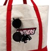 Clark Atlanta University Primary Logo Canvas Tote Bag With External Pocket, Reusable Shoulder Bag for Shopping, School, Beach - 2 of 4