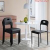 Office Dining Chairs Set of 4, Plastic Stackable Kitchen Chair,Metal Legs,Easy Assembly, Ergonomic Back, Waterproof and Stain-Resistant,Plastic Chair - 3 of 4