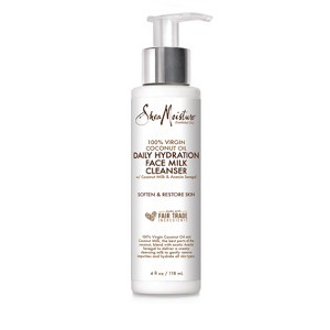 SheaMoisture Daily Hydration Face Milk Cleanser 100% Virgin Coconut Oil, 4 oz - 1 of 4