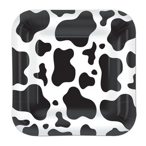 Beistle 7" Cow Print Plate Black/White 32/Pack 58070 - 1 of 1