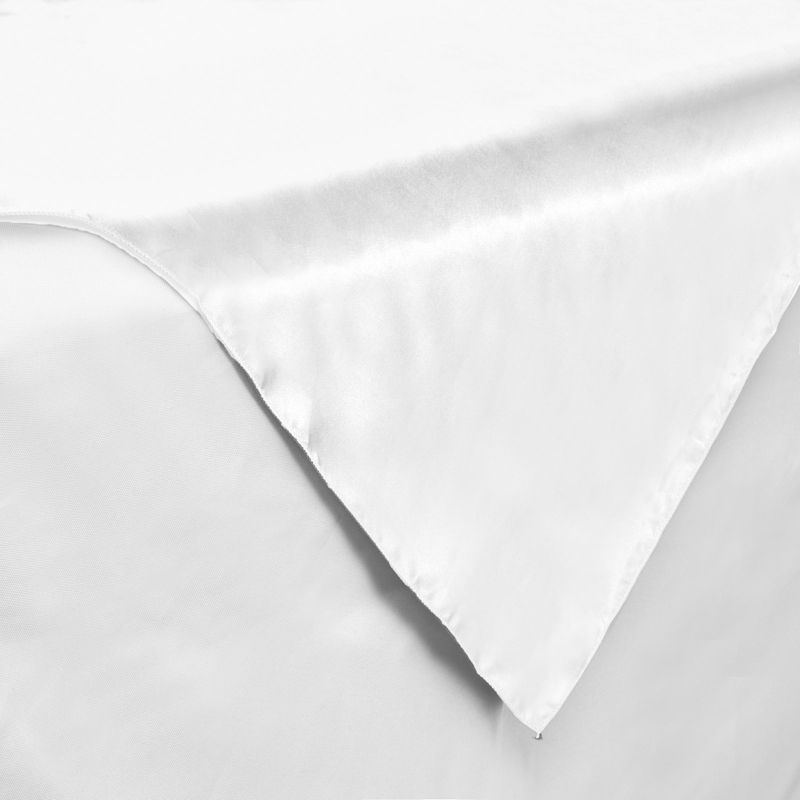 Lann's Linens 72 Inch Square Satin Tablecloth Overlay for Wedding, Banquet, 2 of 3