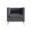 Home Design Weiss Velvet Square Arm Chair - 3 of 4