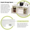 NicBex Modern Executive Desk for Study&Office,Home Office Desk with 2 Storage Cabinet&3 Drawers,Reading Table&Computer Desk,Home Workstation,White - 4 of 4