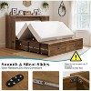 AMERLIFE Murphy Bed with Storage& Charging Station, Farmhouse Cabinet Bed, Noise-Free, for Guest Room, Apartment, or Office - 4 of 4