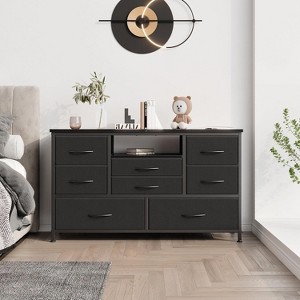 Jojoka 8 Dresser TV Stand with Power Outlet & LED Light, 55'' Wide TV Stand with 8 Deep Drawers - 1 of 4