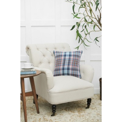 Lawson Lake 18" Square Rustic Plaid Throw Pillow