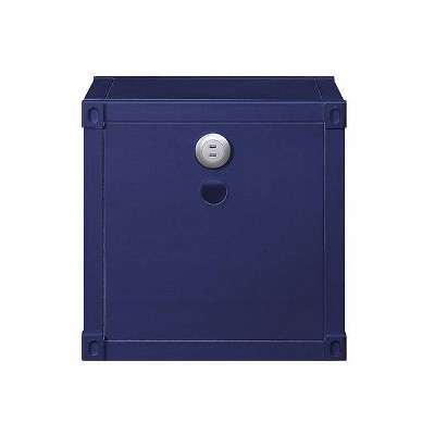 Blue Metal 20" Cargo Nightstand with Storage Compartments